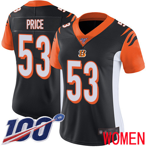 Cincinnati Bengals Limited Black Women Billy Price Home Jersey NFL Footballl 53 100th Season Vapor Untouchable